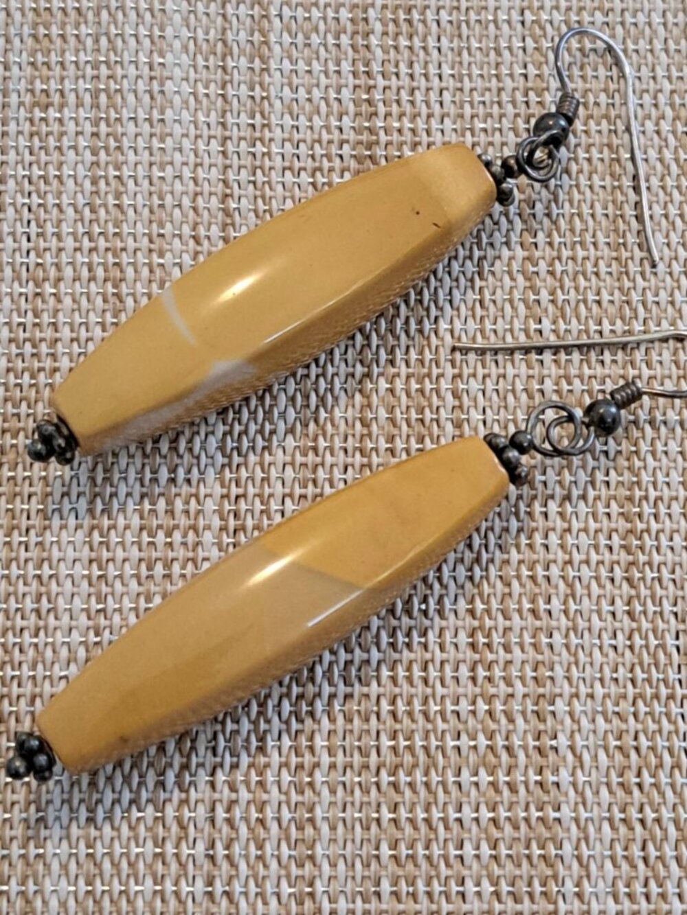 Agate Yellow Elegant Drop Earrings